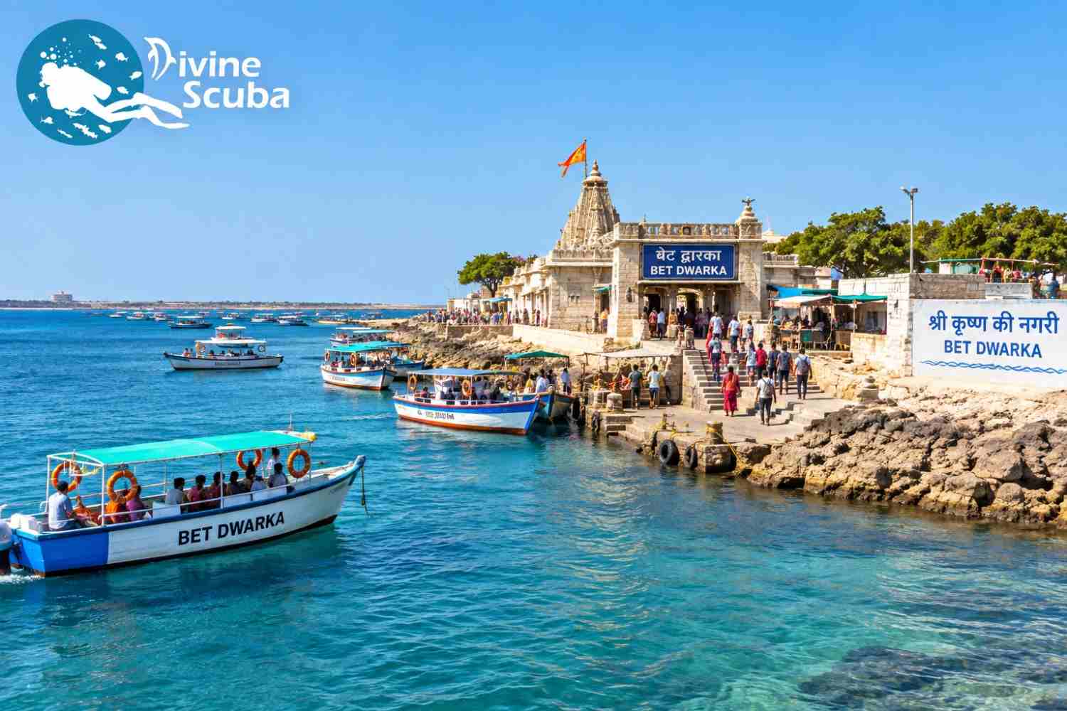 Bet Dwarka island and coastal tourism near Dwarka Gujarat